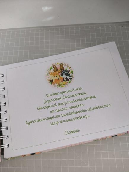 Caderno de Mensagens Bosque Encantado Menina Personalizado