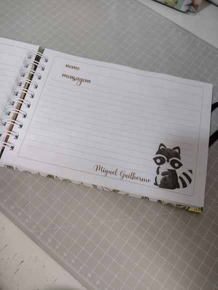Caderno de Mensagens Bosque Menino Personalizado 19x24