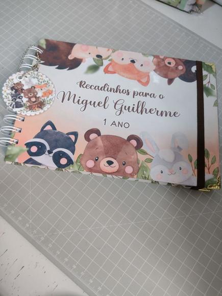 Caderno de Mensagens Bosque Menino Personalizado 19x24