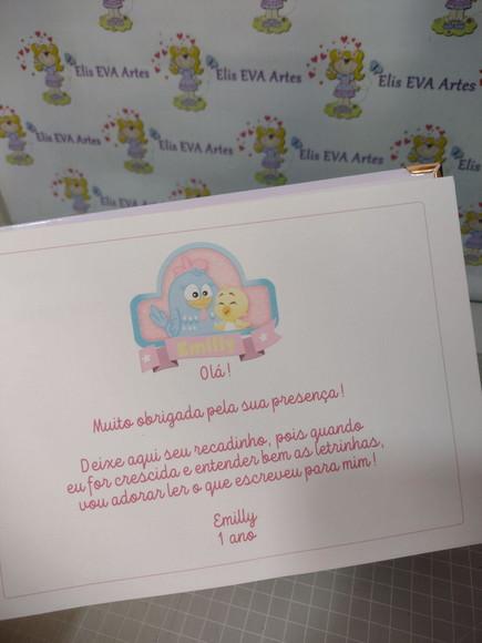 Caderno de Mensagens com Folhas Personalizadas