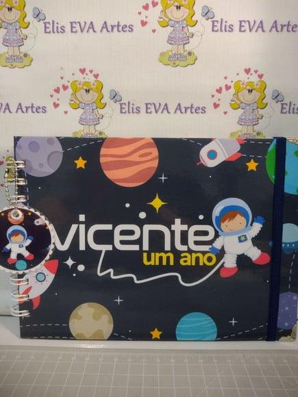 Caderno de Mensagens com Folhas Personalizadas Astronauta2