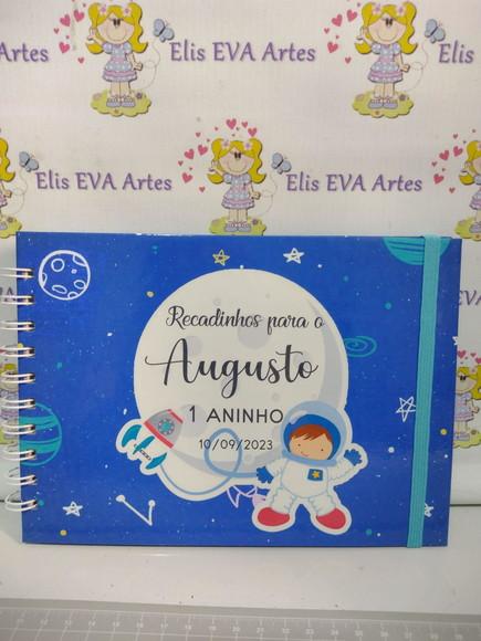 Caderno de Mensagens com Folhas Personalizadas Astronauta
