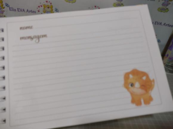 Caderno de Mensagens com Folhas Personalizadas Dino Baby2