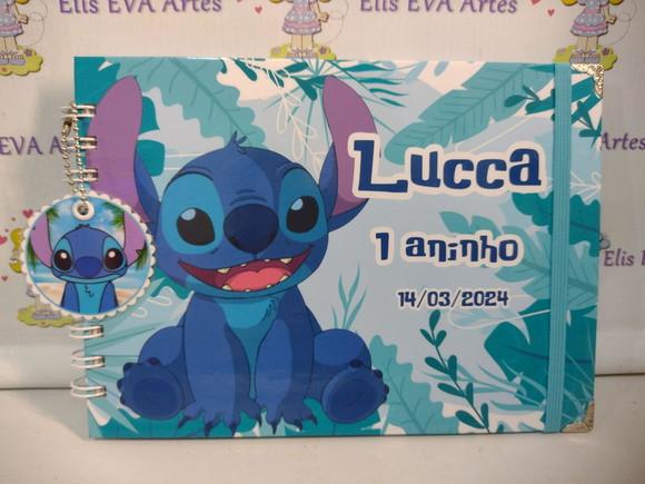 Caderno de Mensagens com Folhas Personalizadas Stitch