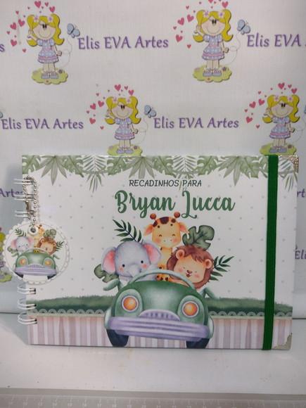 Caderno de Mensagens com Folhas Personalizadas Safari Baby