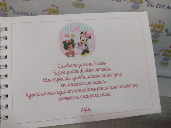 Caderno de Mensagens Confeitaria da Minnie Holográfico
