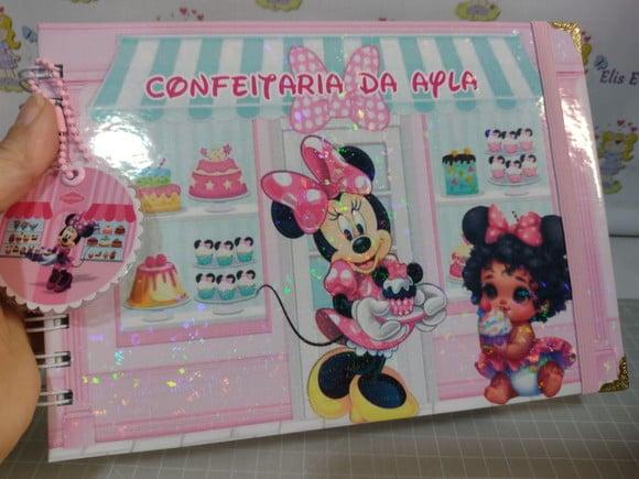 Caderno de Mensagens Confeitaria da Minnie Holográfico