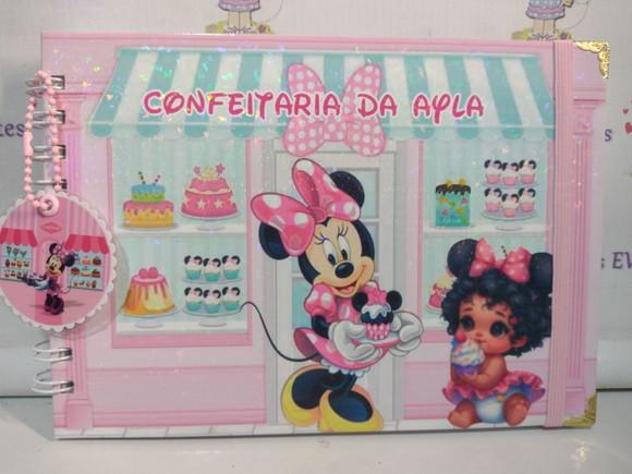 Caderno de Mensagens Confeitaria da Minnie Holográfico