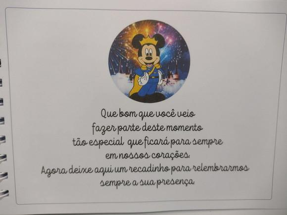 Caderno de Mensagens Mickey Realeza Personalizado