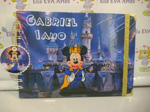 Caderno de Mensagens Mickey Realeza Personalizado