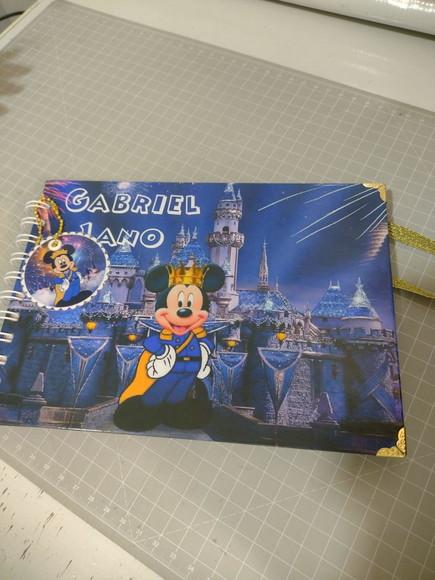 Caderno de Mensagens Mickey Realeza Personalizado
