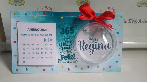 Calendário de Mesa 2025 Natal Personalizado