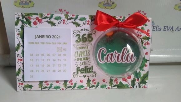 Calendário de Mesa 2025 Natal Personalizado