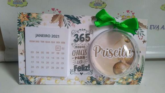 Calendário de Mesa 2025 Natal Personalizado