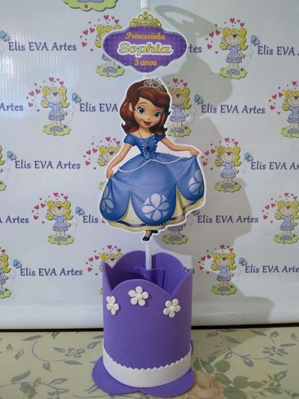Centro de mesa Princesa Sofia kit c/10 unidades
