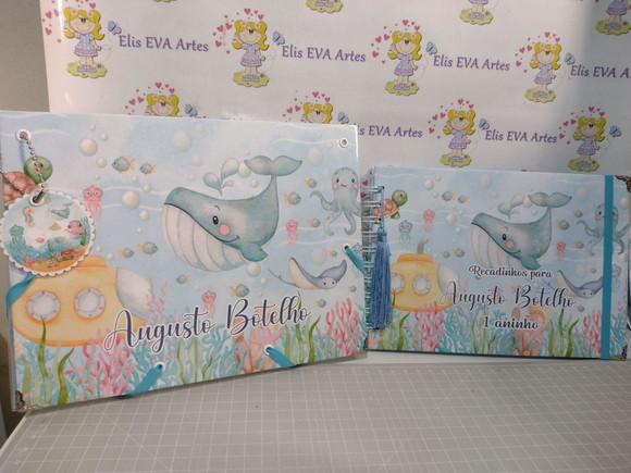 Kit Livro de Mensagens com Pasta Plástica Personalizada