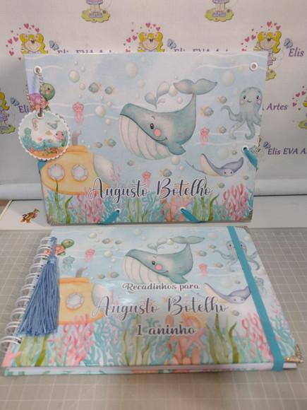 Kit Livro de Mensagens com Pasta Plástica Personalizada
