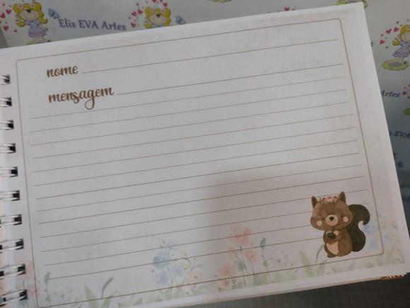 Kit Livro do Bebê Bosque Encantado + Livro de Assinatura