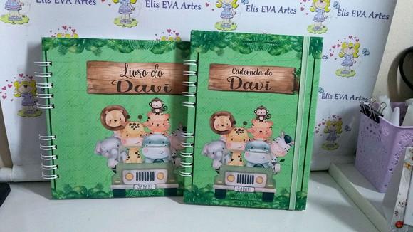 Kit Livro do Bebê c/ Caderneta de Vacinação Safari + Brinde
