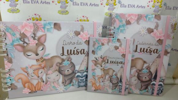 Kit Livro do Bebê e Caderneta de Vacinação Floresta Menina