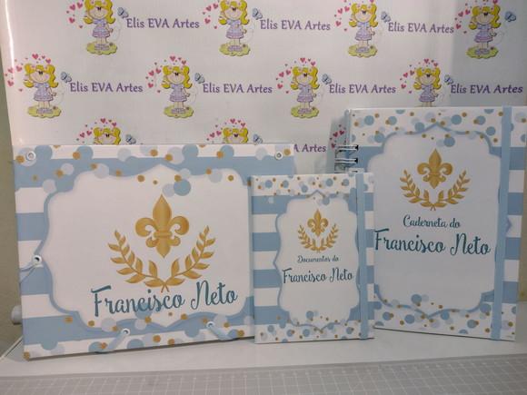 Kit Maternidade Caderneta/pasta Plástica e Porta Documentos