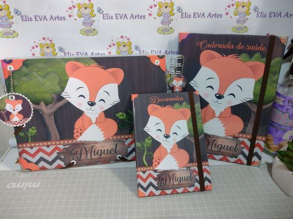 Kit Maternidade Caderneta/pasta Plástica e Porta Documentos