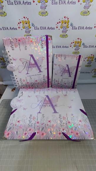 Kit Maternidade Jardim de Borboletas Lilás Personalizado