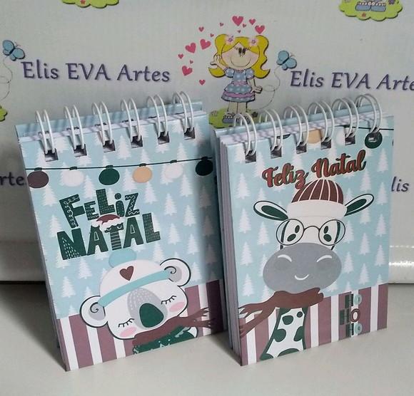 Lembrancinha de Natal Bloquinho Personalizado Capa Dura