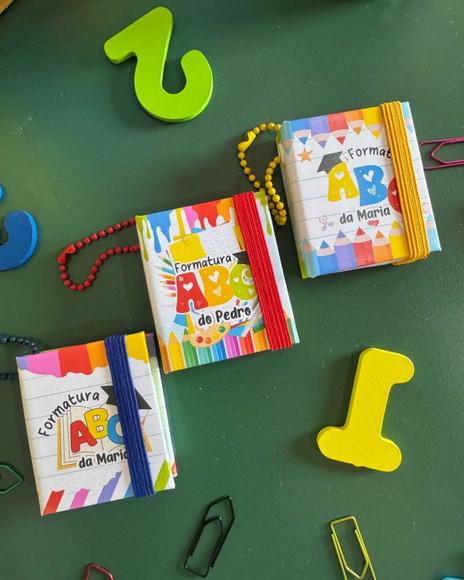 Lembrancinha Formatura Abc Chaveiro Post-its Kit C/10