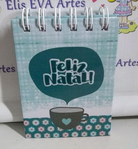 Lembrancinha personalizada bloquinho de natal