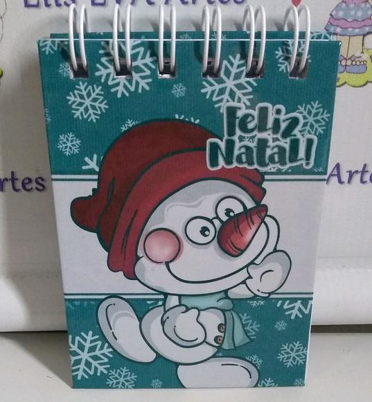 Lembrancinha personalizada bloquinho de natal