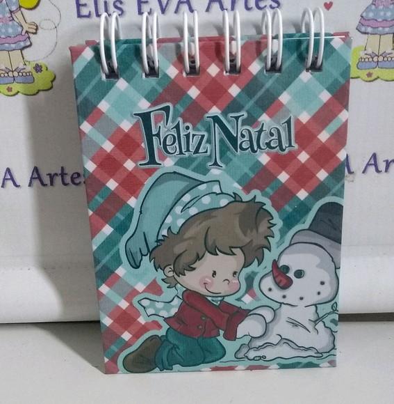 Lembrancinha personalizada bloquinho de natal