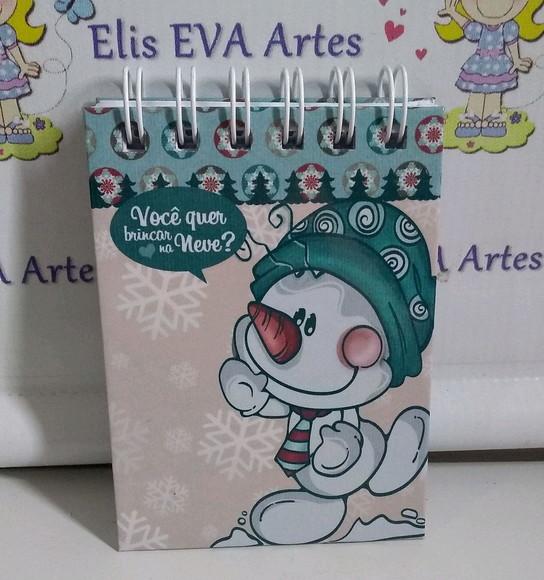 Lembrancinha personalizada bloquinho de natal