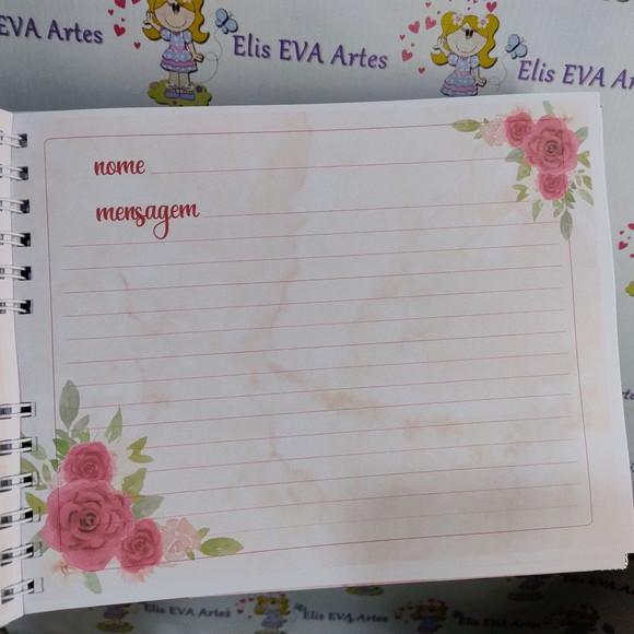 Livro de Assinatura 15 Anos Personalizado 19x24 Pink