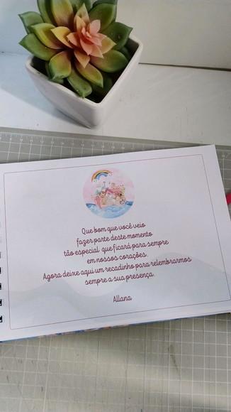 Livro de Assinatura Aniversário Arca de Noé Holográfico