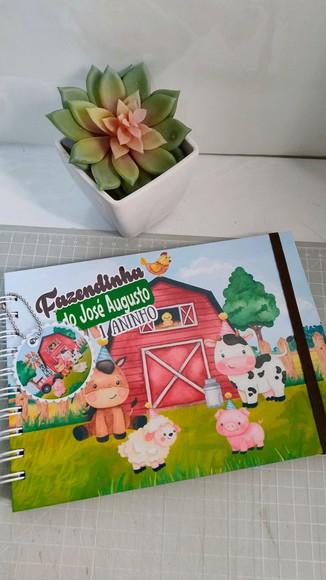 Livro de Assinatura Aniversário Fazendinha Vermelha
