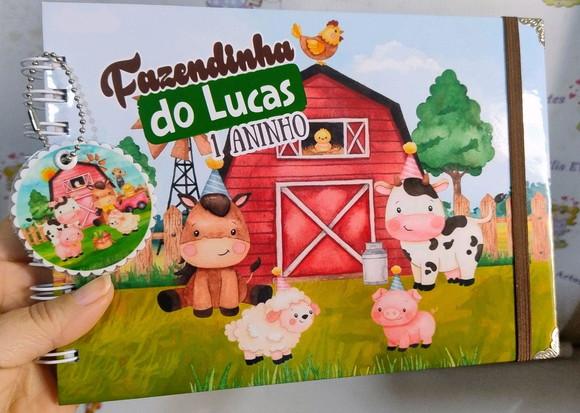 Livro de Assinatura Aniversário Fazendinha Vermelha