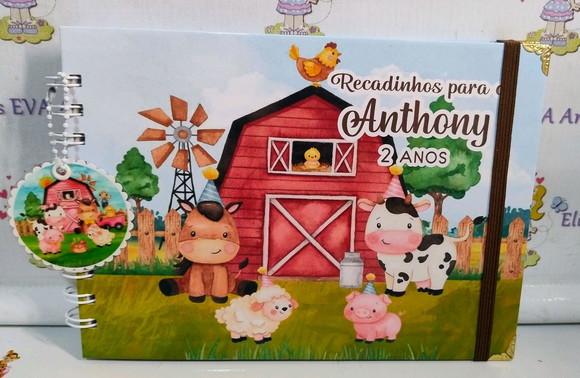 Livro de Assinatura Aniversário Fazendinha Vermelha
