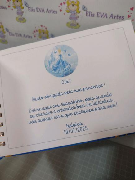 Livro de Assinatura Aniversário Infantil Cinderela