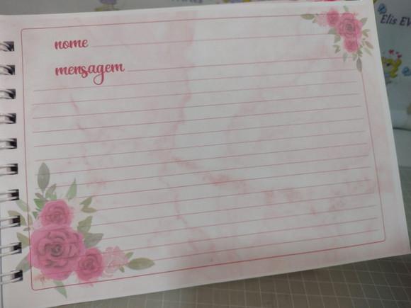 Livro de Assinatura com Folhas Personalizadas 15 Anos Pink