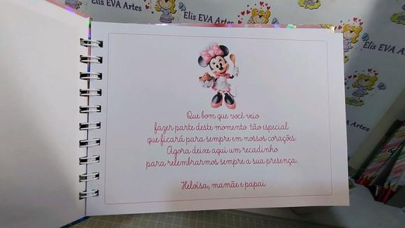 Livro de Assinatura Minnie Confeiteira Holográfico