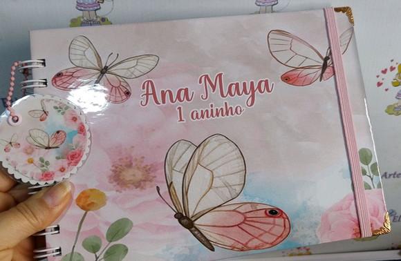 Livro de Assinatura Personalizado Borboletas