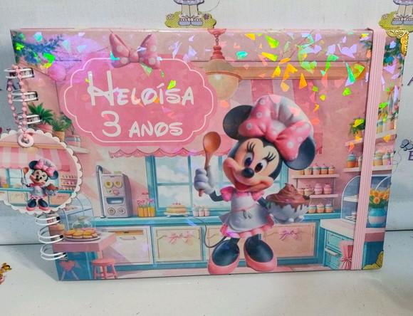 Livro de Assinatura Minnie Confeiteira Holográfico
