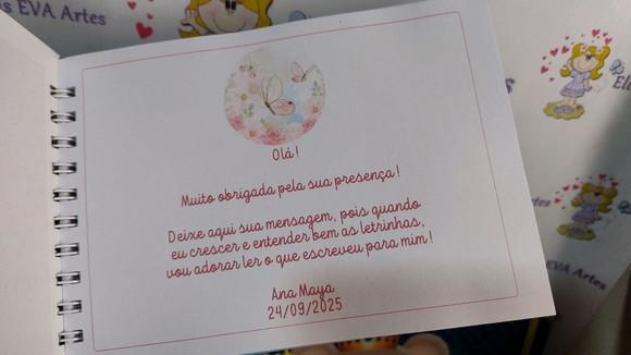 Livro de Assinatura Personalizado Borboletas