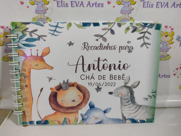 Livro de Assinatura Personalizado Safari c/ Folhas Brancas