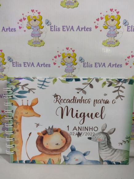 Livro de Assinatura Personalizado Safari c/ Folhas Brancas