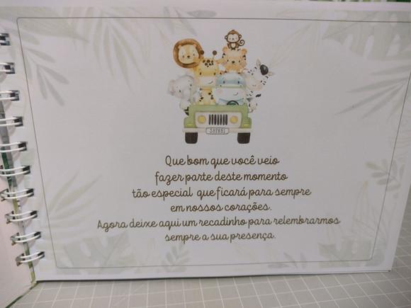 Livro de Assinatura Safari com Folhas Personalizadas