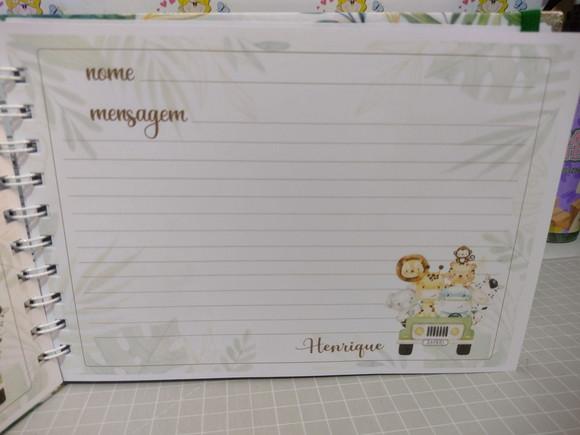 Livro de Assinatura Safari com Folhas Personalizadas