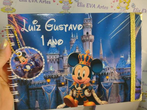 Livro de Assinaturas/mensagens Personalizado Mickey
