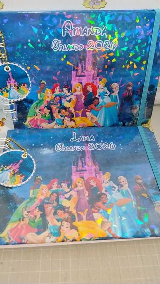 Livro de Autógrafos Personalizado Princesas Disney